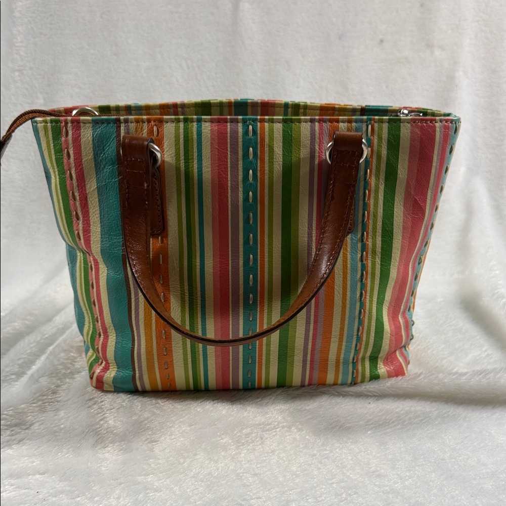 Fossil Colorful Striped Tote Bag